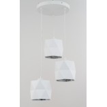 Lampa wisząca potrójna geometryczna Siro 30 biała marki TK Lighting
