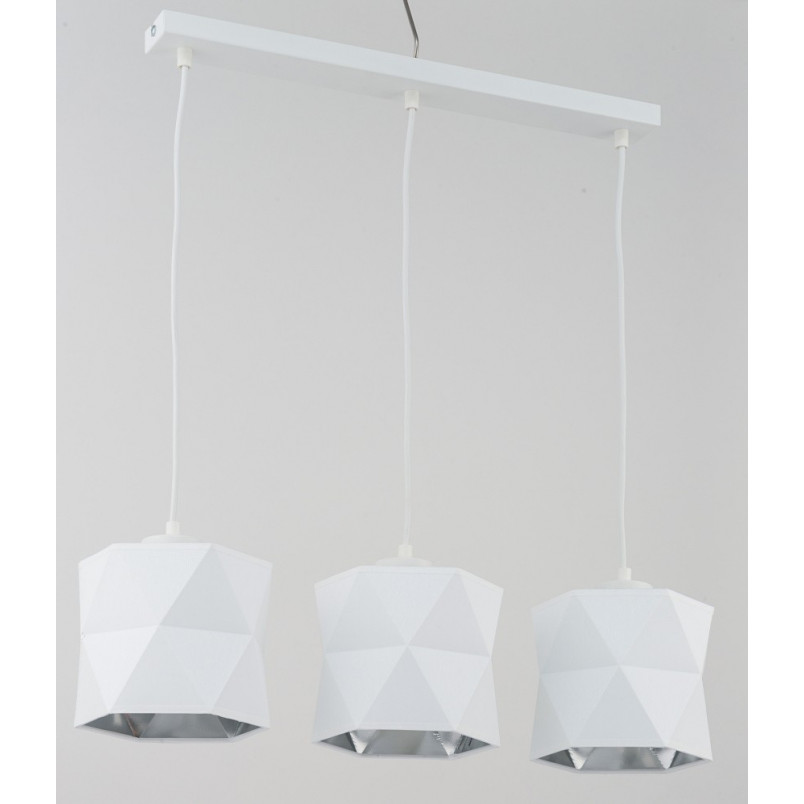 Lampa wisząca potrójna z abażurami Siro 60 biała marki TK Lighting