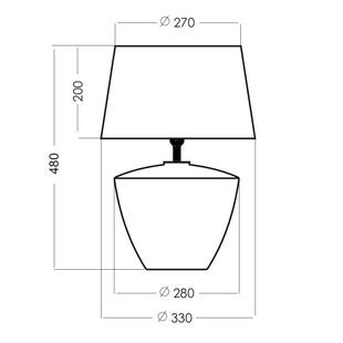 Lampa stołowa szklana Parma Beżowa marki 4Concept