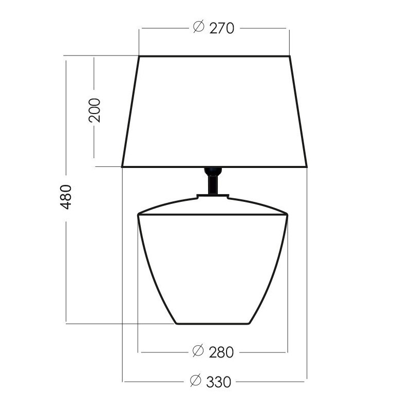 Lampa stołowa szklana Parma Beżowa marki 4Concept