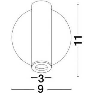 Kinkiet regulowany z włącznikiem Bento LED biały