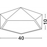 Plafon geometryczny Starius 40 czarny