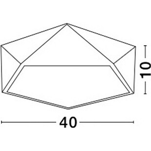 Plafon geometryczny Starius 40 brązowy