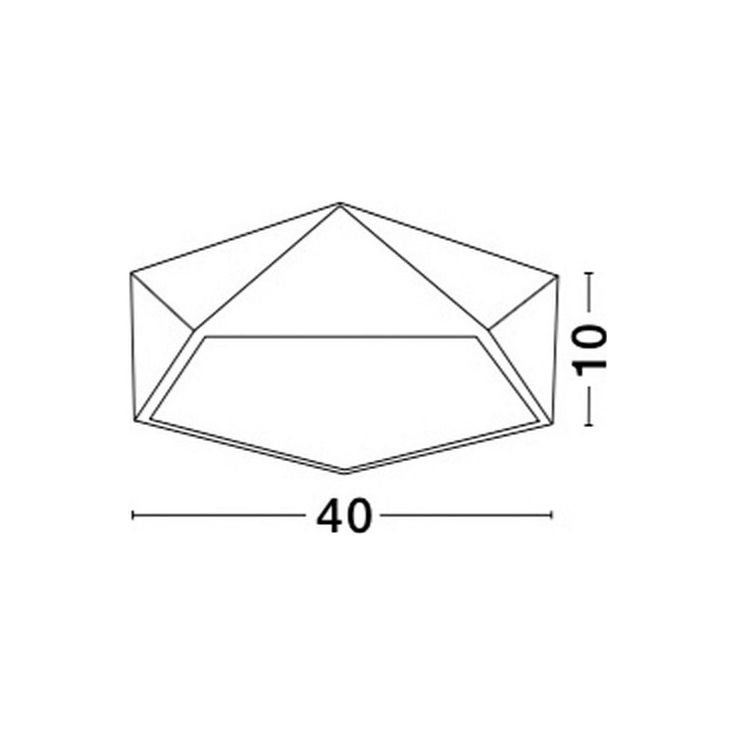 Plafon geometryczny Starius 40 brązowy