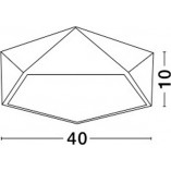 Plafon geometryczny Starius 40 jasnobrązowy