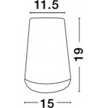 Lampa ażurowa stołowa Scone biało-drewniana