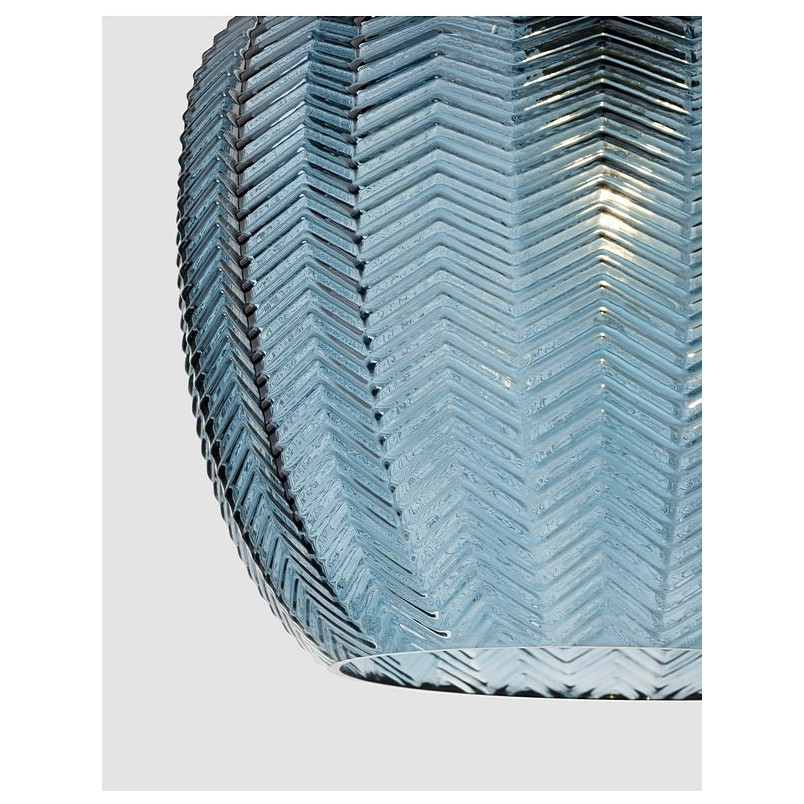 Lampa wisząca szklana dekoracyjna Omnia 24 niebieska