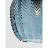Lampa wisząca szklana dekoracyjna Omnia 24 niebieska