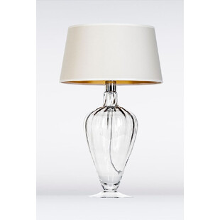 Lampa stołowa szklana Bristol Transparent Black Beżowa marki 4Concept
