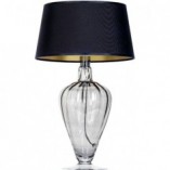 Lampa stołowa szklana Bristol Transparent Black Czarna marki 4Concept