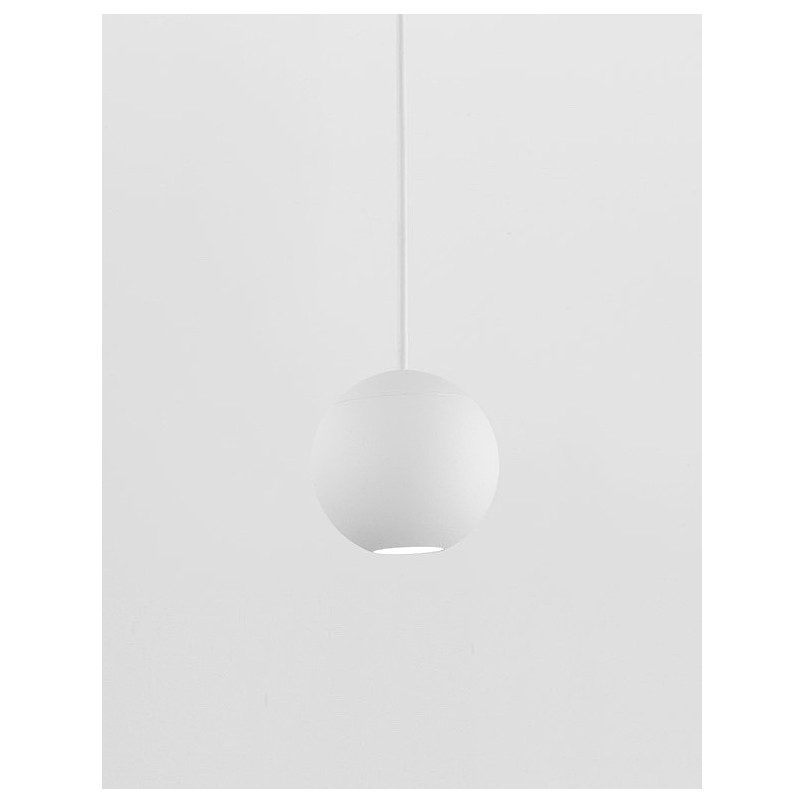 Lampa wisząca kula Besar LED biała