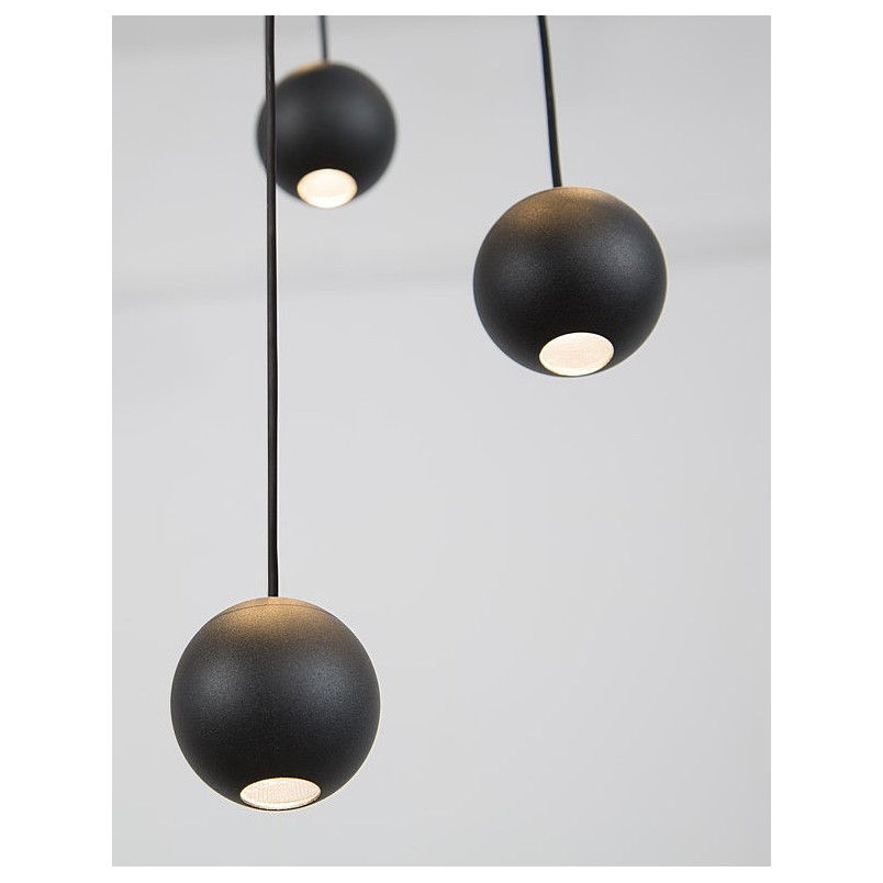 Lampa minimalistyczna wiszące kule Besar LED czarna