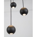 Lampa minimalistyczna wiszące kule Besar LED czarna