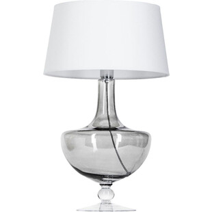 Lampa stołowa szklana glamour Oxford Transparent Black Biała marki 4Concept