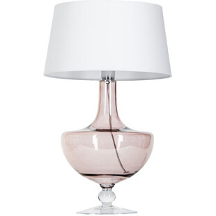Lampa stołowa szklana glamour Oxford Transparent Copper Biała marki 4Concept