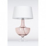 Lampa stołowa szklana glamour Oxford Transparent Copper Biała marki 4Concept