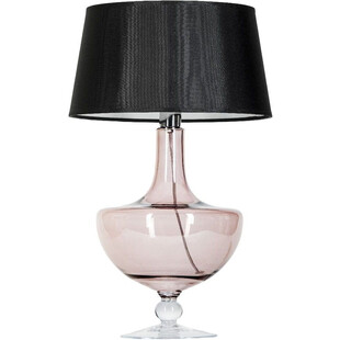 Lampa stołowa szklana glamour Oxford Transparent Copper Czarna marki 4Concept