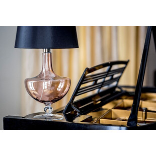 Lampa stołowa szklana glamour Oxford Transparent Copper Czarna marki 4Concept