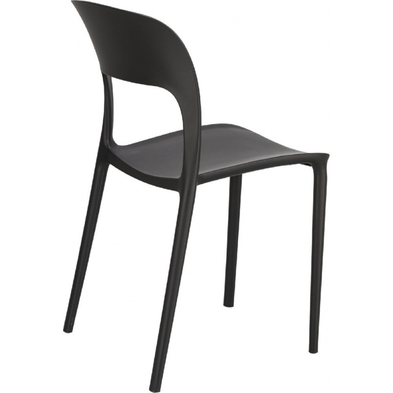 Krzesło z tworzywa Flexi czarne marki D2.Design