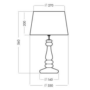 Lampa stołowa szklana glamour Petit Trianon Biała marki 4Concept