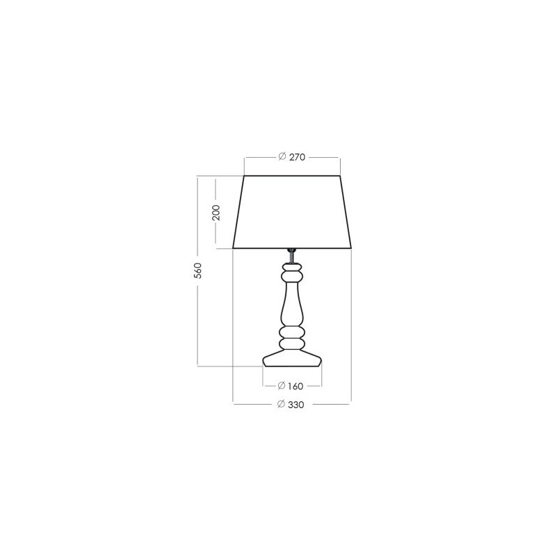 Lampa stołowa szklana glamour Petit Trianon Biała marki 4Concept