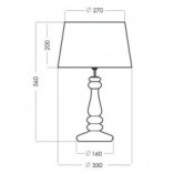 Lampa stołowa szklana glamour Petit Trianon Biała marki 4Concept