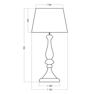 Lampa stołowa szklana Louvre Biała marki 4Concept
