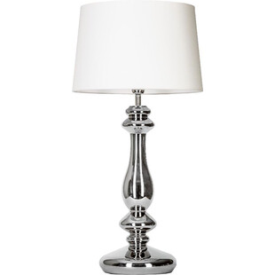 Lampa stołowa szklana glamour Versailles Platinum Biała marki 4Concept