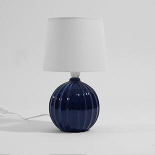 Lampa stołowa ceramiczna z abażurem Melanie 16 Niebieska marki Markslojd