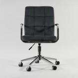 Krzesło biurowe welurowe Q-022 Velvet szare marki Signal