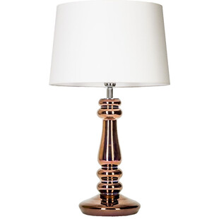 Lampa stołowa szklana z abażurem Petit Trianon Copper Biała marki 4Concept