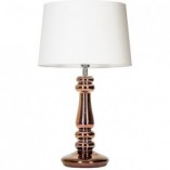 Lampa stołowa szklana z abażurem Petit Trianon Copper Biała marki 4Concept
