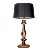 Lampa stołowa szklana z abażurem Versailles Copper Czarna marki 4Concept