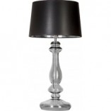 Lampa stołowa szklana glamour Versailles Transparent Black Czarna marki 4Concept