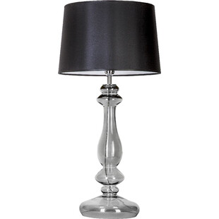Lampa stołowa szklana glamour Versailles Transparent Black Czarna marki 4Concept