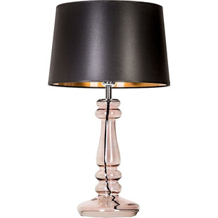Lampa stołowa szklana glamour Petit Trianon Transparent Copper Czarna marki 4Concept