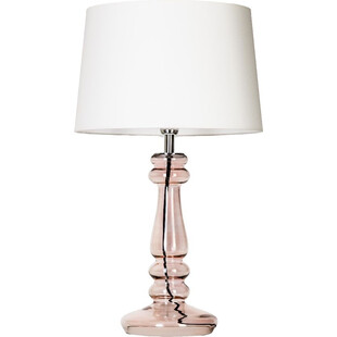 Lampa stołowa szklana glamour Petit Trianon Transparent Copper Biała marki 4Concept