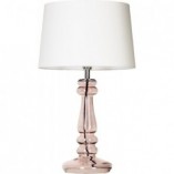Lampa stołowa szklana glamour Petit Trianon Transparent Copper Biała marki 4Concept