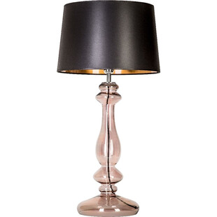 Lampa stołowa szklana glamour Versailles Transparent Copper Czarna marki 4Concept