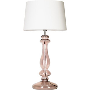 Lampa stołowa szklana glamour Versailles Transparent Copper Biała marki 4Concept