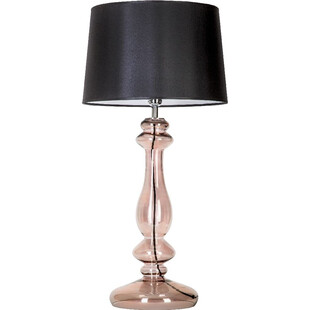Lampa stołowa szklana glamour Versailles Transparent Copper Czarna marki 4Concept