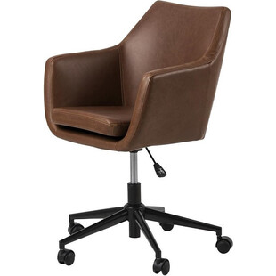 Krzesło biurowe welurowe Nora Brandy brązowy marki Actona