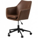 Krzesło biurowe welurowe Nora Brandy brązowy marki Actona