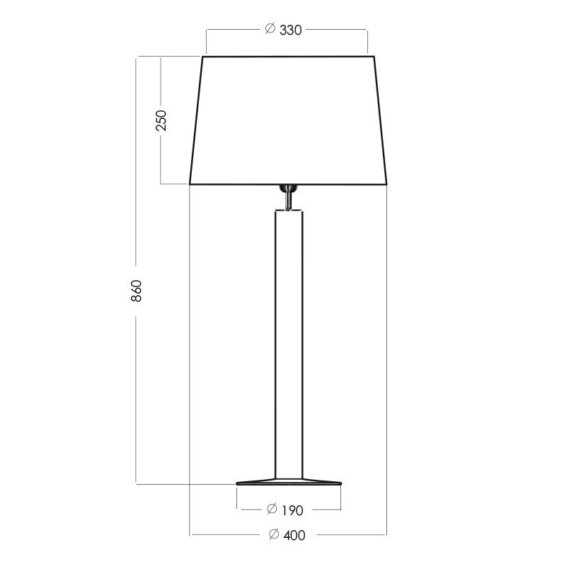 Lampa stołowa szklana Fjord Black Biała marki 4Concept