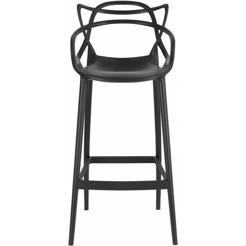 Krzesło barowe z tworzywa Lexi 75 czarne marki D2.Design