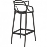 Krzesło barowe z tworzywa Lexi 75 czarne marki D2.Design