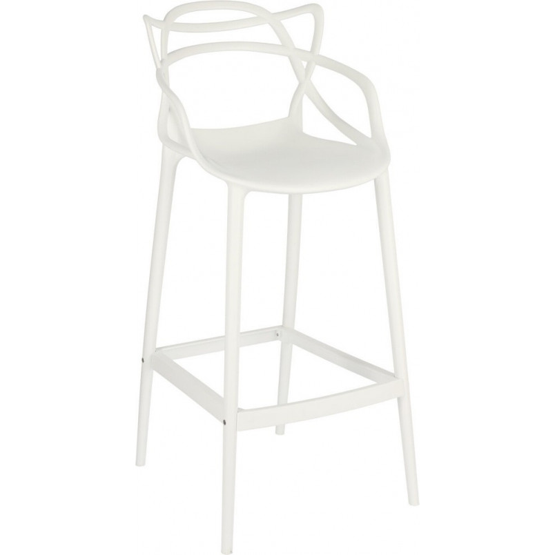 Krzesło barowe z tworzywa Lexi 75 białe marki D2.Design