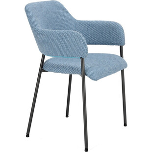 Krzesło fotelowe tapicerowane Gato niebieskie marki Intesi