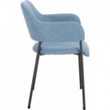 Krzesło fotelowe tapicerowane Gato niebieskie marki Intesi