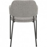Krzesło fotelowe tapicerowane Gato szare marki Intesi